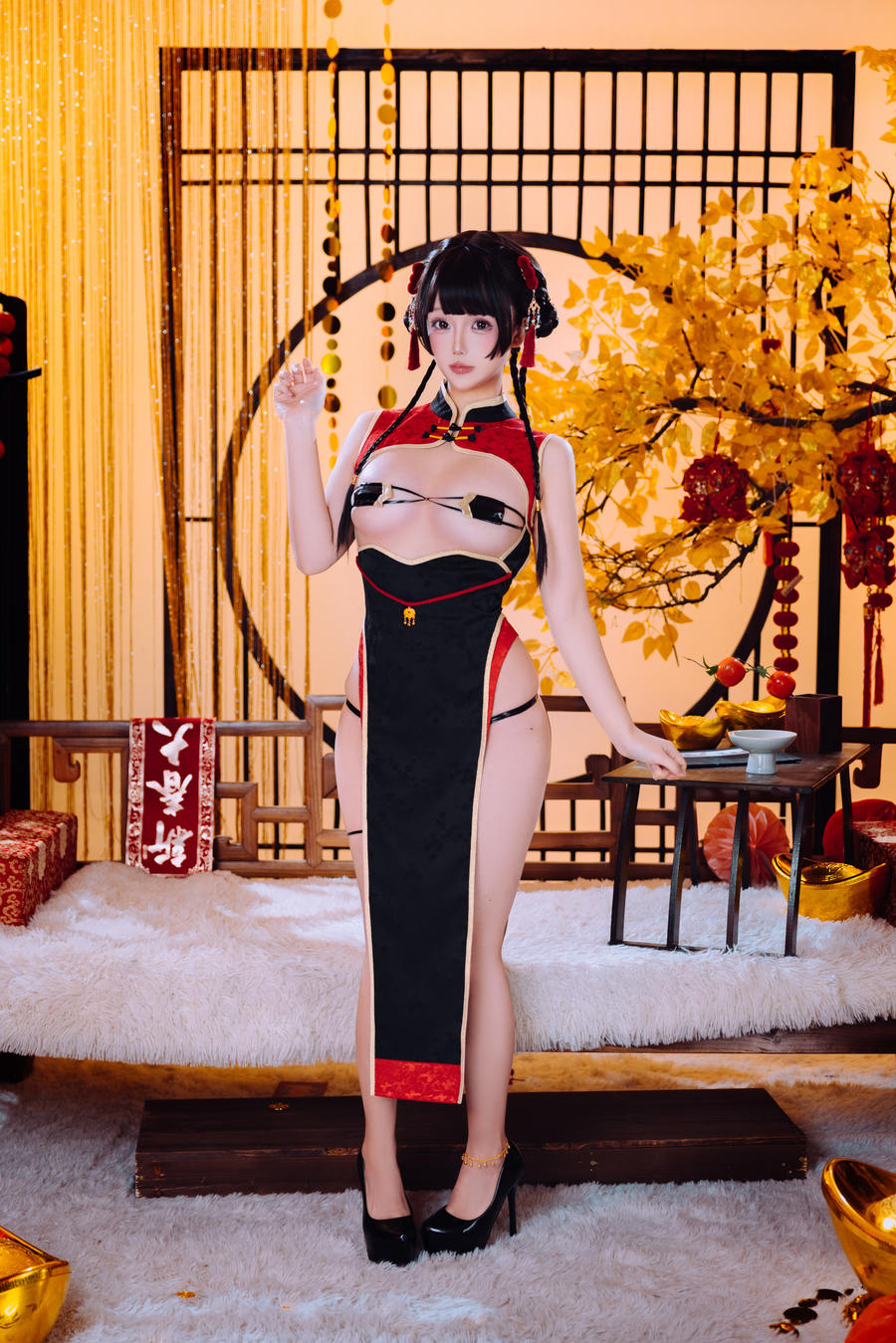 椎名莜(日奈娇)-No.242 – 新年限定旗袍 [61P]