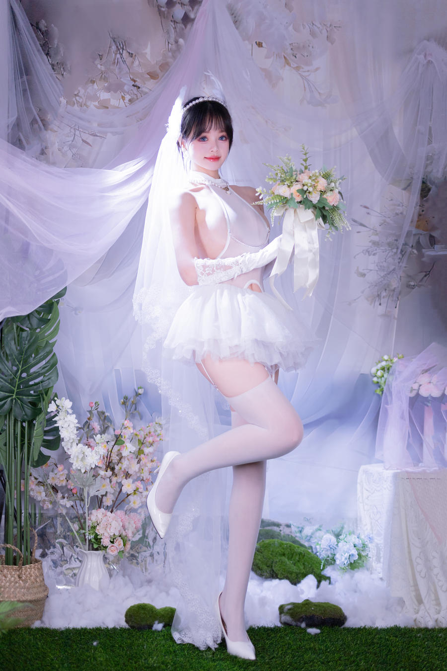 星黛鹿鹿i(千反田鹿子)-No.017 – 白丝花嫁 [50P]
