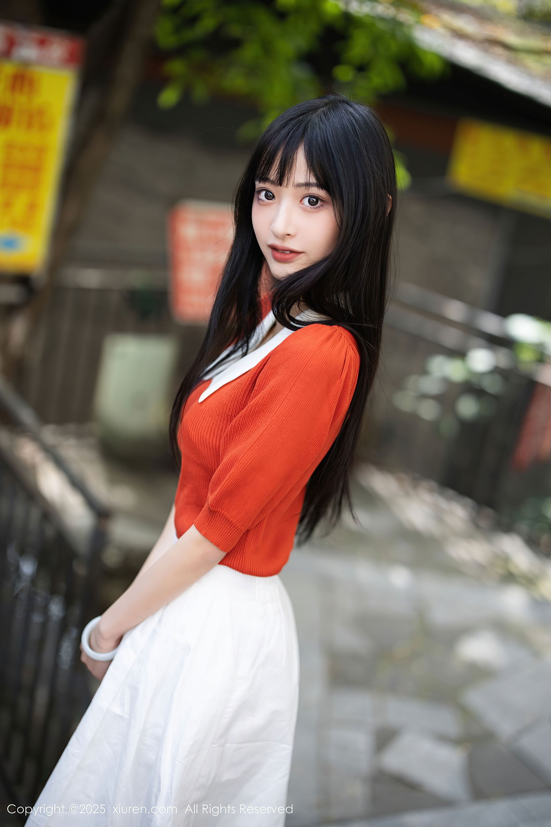 [XiuRen秀人网] No.10247 茂木希子 橙色T恤