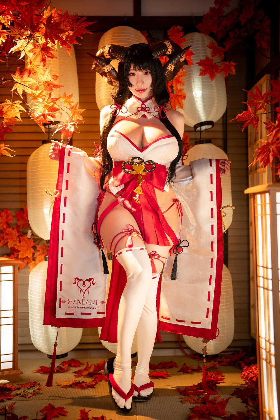 雨波_HaneAme-No.243 – Lustful Goat Miko 色欲邪羊巫女 [75P]