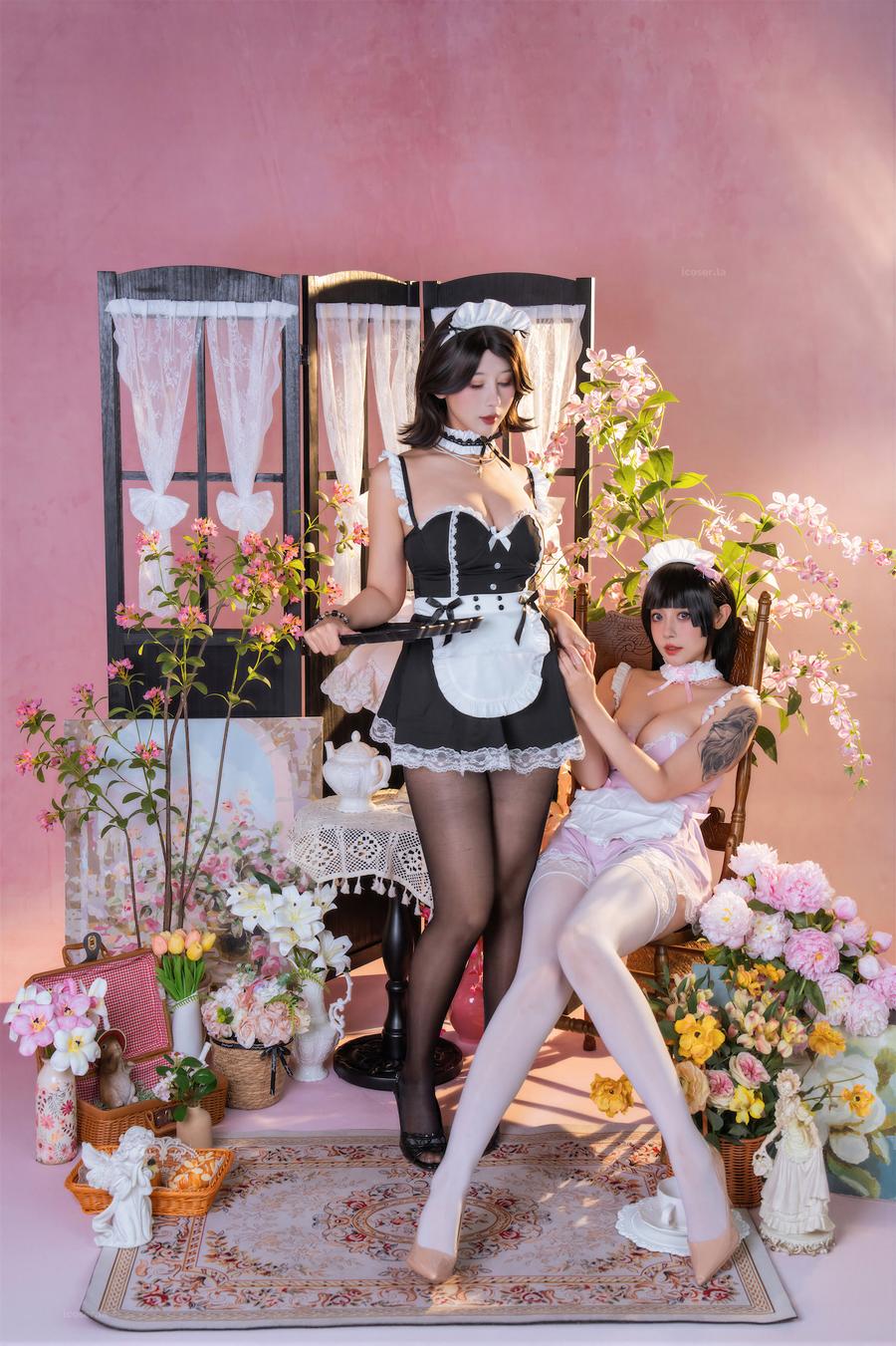 云溪溪-No.132 – 侍花礼 (&奈汐酱nice) [62P]